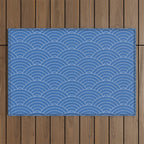 Waves (Sky Blue) Outdoor Rug Gallery Image 1
