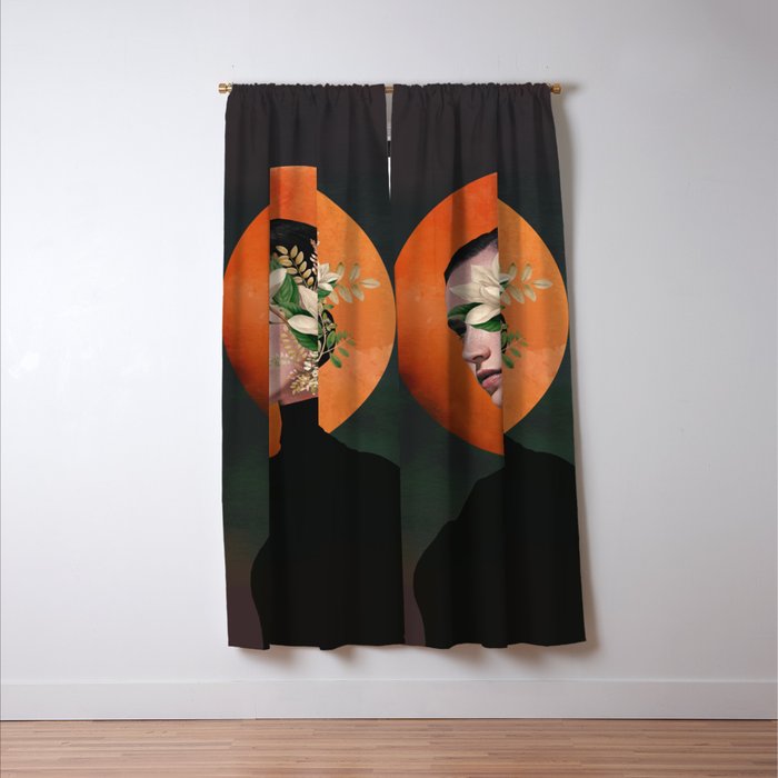 Lady Portrait 3 Window Curtain Gallery Image 3