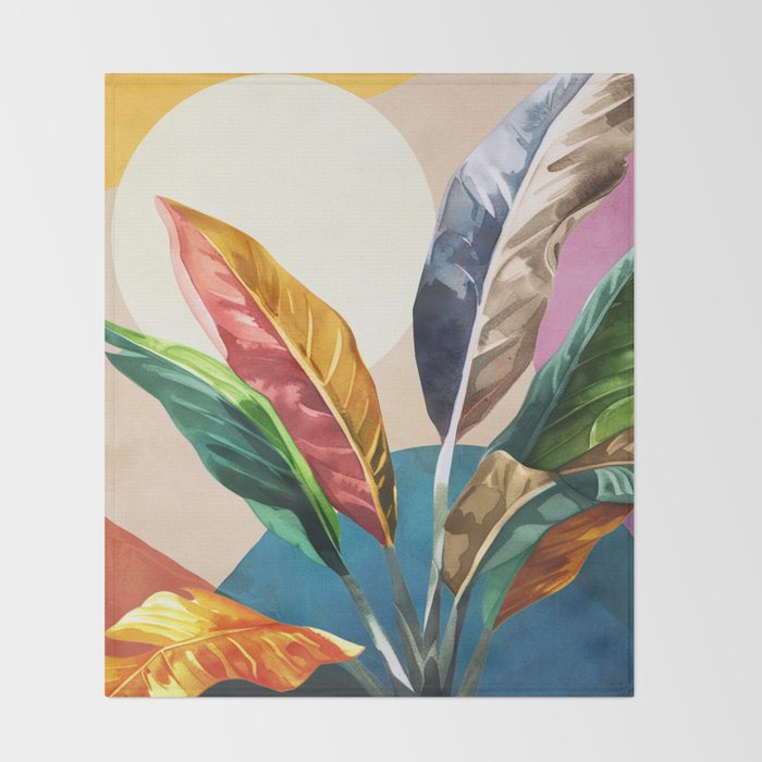 Colorful Branching Out 27 Throw Blanket Gallery Image 2