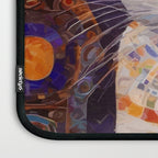 Gustav Klimt Style Tabby Cat Kitten with Green Eyes in a Starry Night Laptop Sleeve Gallery Image 3