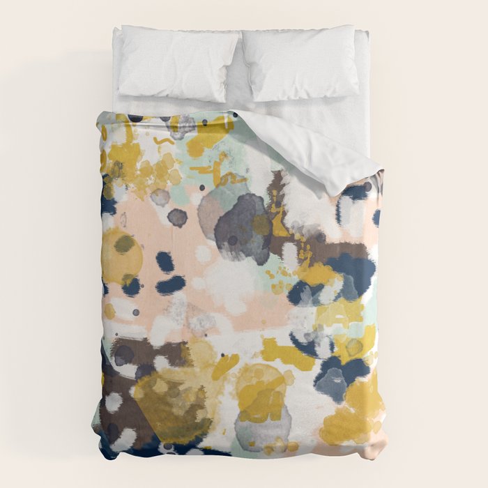 Sloane - abstract painting gender neutral baby nursery dorm college decor Duvet Cover Gallery Image 1