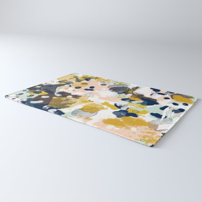 Sloane - abstract painting gender neutral baby nursery dorm college decor Rug Gallery Image 3