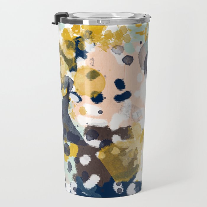 Sloane - abstract painting gender neutral baby nursery dorm college decor Travel Mug Gallery Image 3