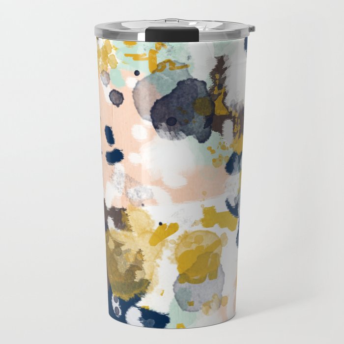 Sloane - abstract painting gender neutral baby nursery dorm college decor Travel Mug Gallery Image 1