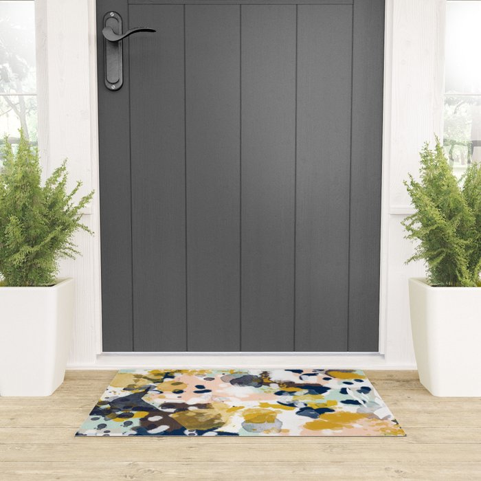 Sloane - abstract painting gender neutral baby nursery dorm college decor Welcome Mat Gallery Image 3