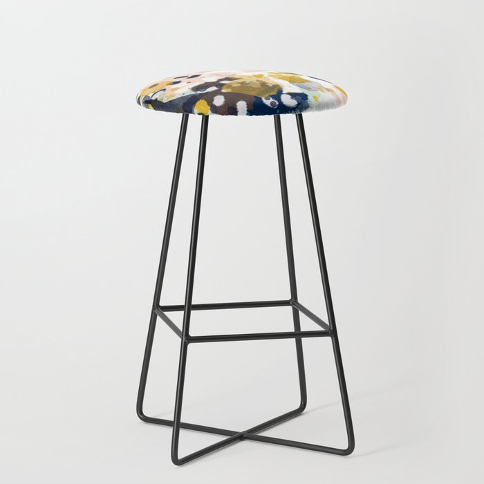 Sloane - abstract painting gender neutral baby nursery dorm college decor Stool Gallery Image 1