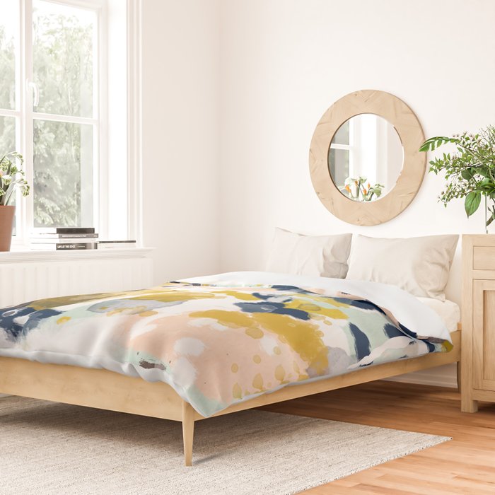 Sloane - abstract painting gender neutral baby nursery dorm college decor Duvet Cover Gallery Image 2