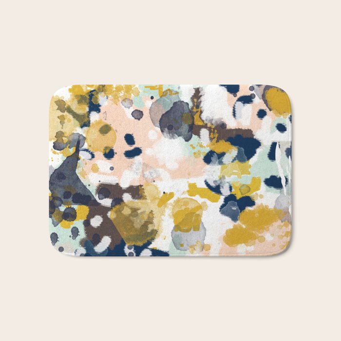 Sloane - abstract painting gender neutral baby nursery dorm college decor Bath Mat Gallery Image 1