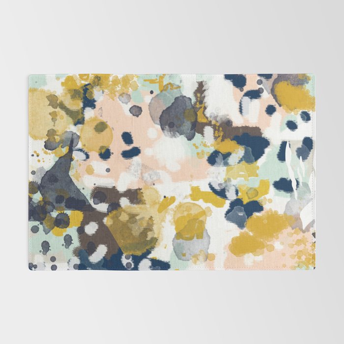 Sloane - abstract painting gender neutral baby nursery dorm college decor Rug Gallery Image 2