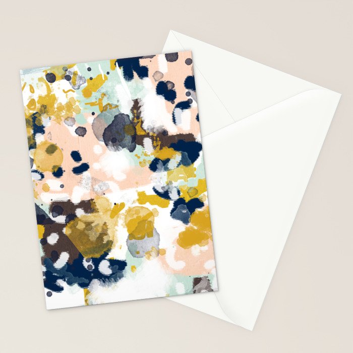 Sloane - abstract painting gender neutral baby nursery dorm college decor Stationery Card Gallery Image 2