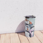 Arctic Puffin Family, Winter Illustration Travel Mug Gallery Image 4
