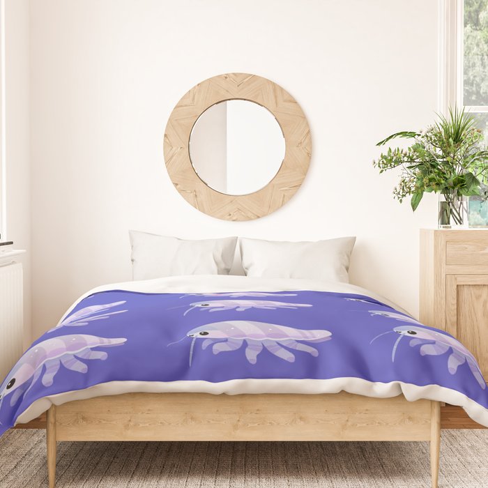 Ribbon giant isopod Duvet Cover Gallery Image 3