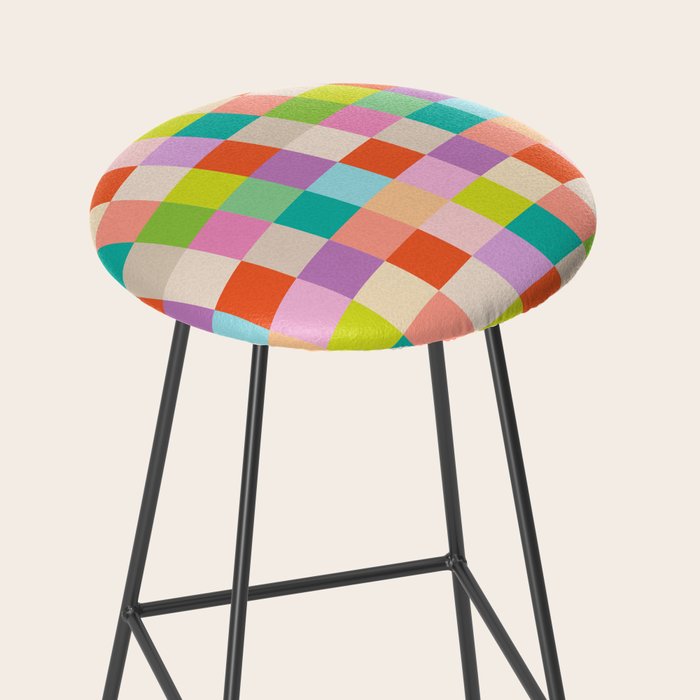 Bright Checks Stool Gallery Image 2