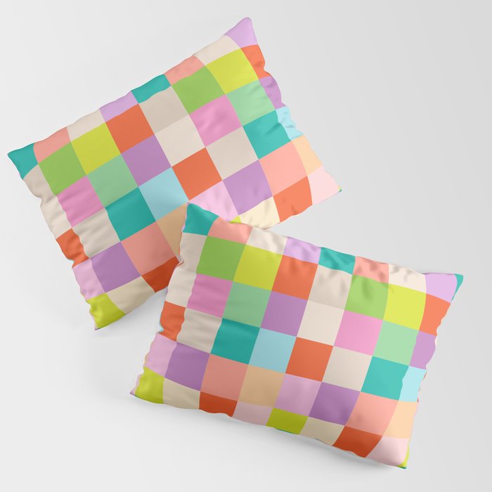 Bright Checks Pillow Sham Gallery Image 3