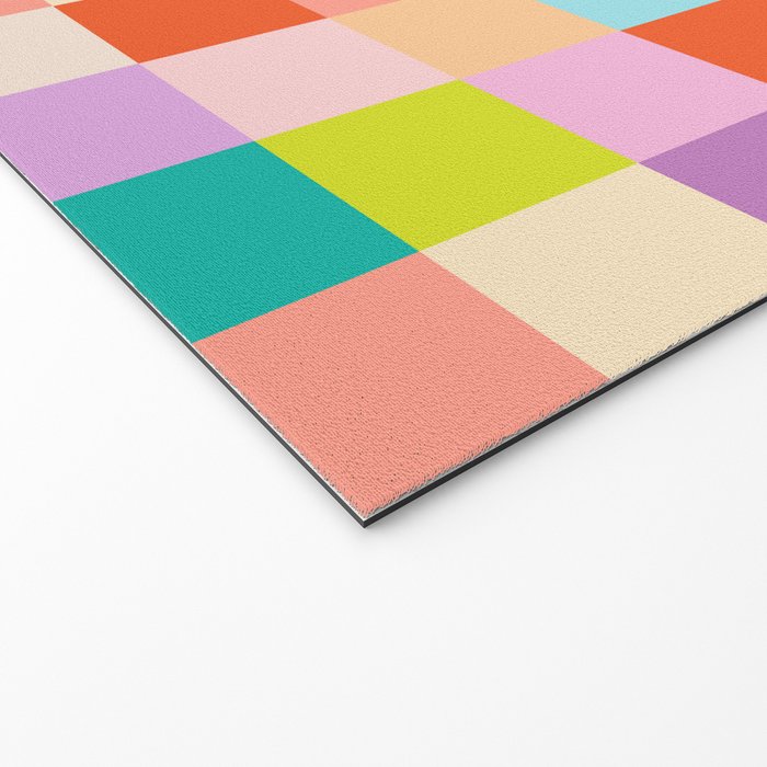 Bright Checks Welcome Mat Gallery Image 2