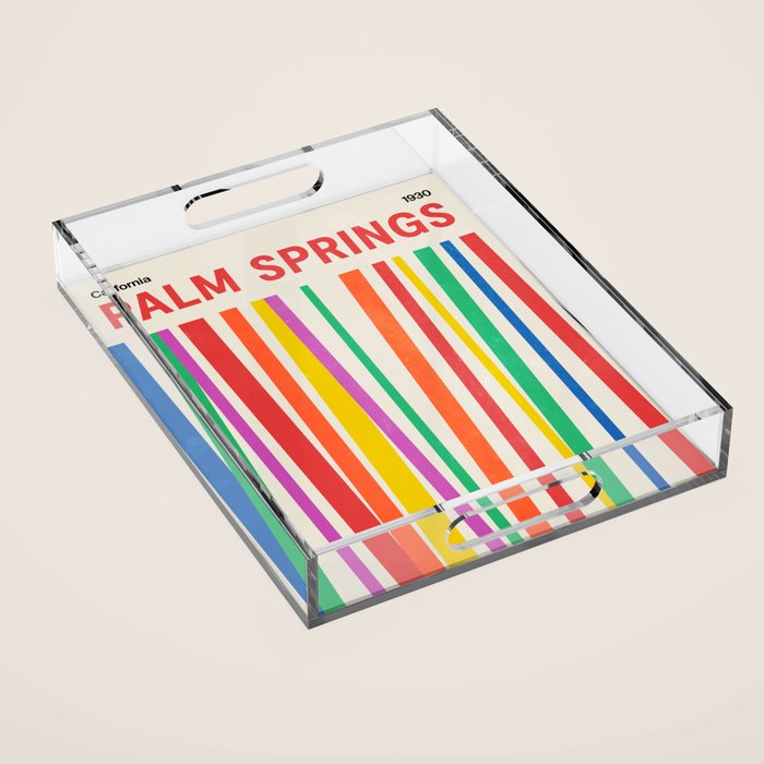 Palm Springs 1930: Retro Mid-Century Edition  Acrylic Tray Gallery Image 1