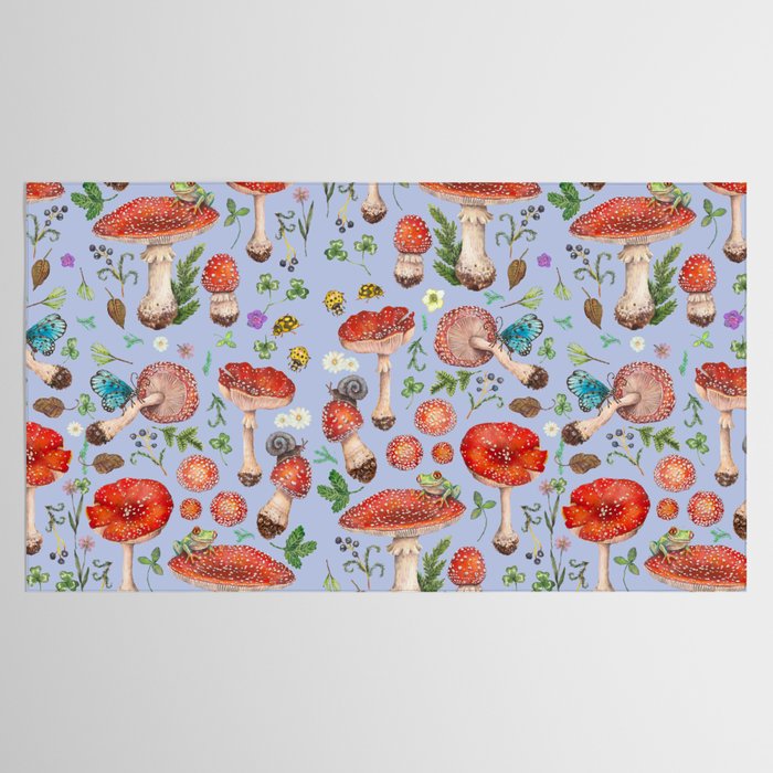 Lovely Red Mushrooms - Bluebg Tablecloth Gallery Image 2