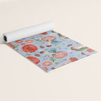 Lovely Red Mushrooms - Bluebg Yoga Mat Gallery Image 2