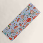 Lovely Red Mushrooms - Bluebg Yoga Mat Gallery Image 1
