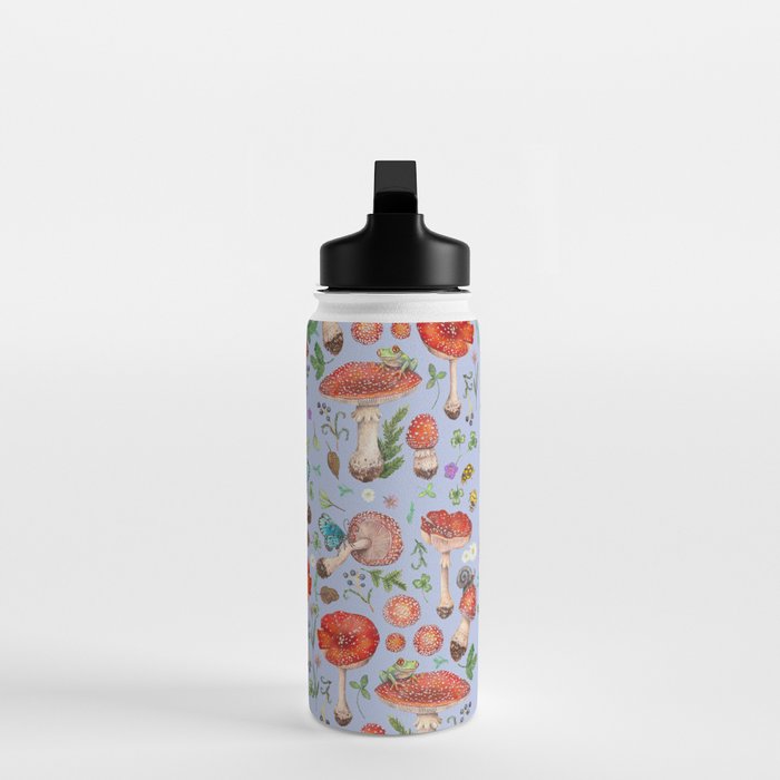 Lovely Red Mushrooms - Bluebg Water Bottle Gallery Image 3