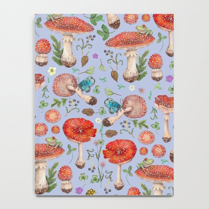Lovely Red Mushrooms - Bluebg Notebook Gallery Image 4