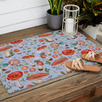 Lovely Red Mushrooms - Bluebg Outdoor Rug Gallery Image 2