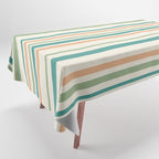 Classic Stripes XXVI - Natural Boho Tablecloth Gallery Image 1