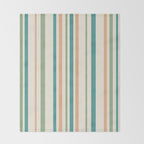 Classic Stripes XXVI - Natural Boho Throw Blanket Gallery Image 2