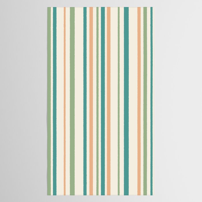 Classic Stripes XXVI - Natural Boho Tablecloth Gallery Image 2
