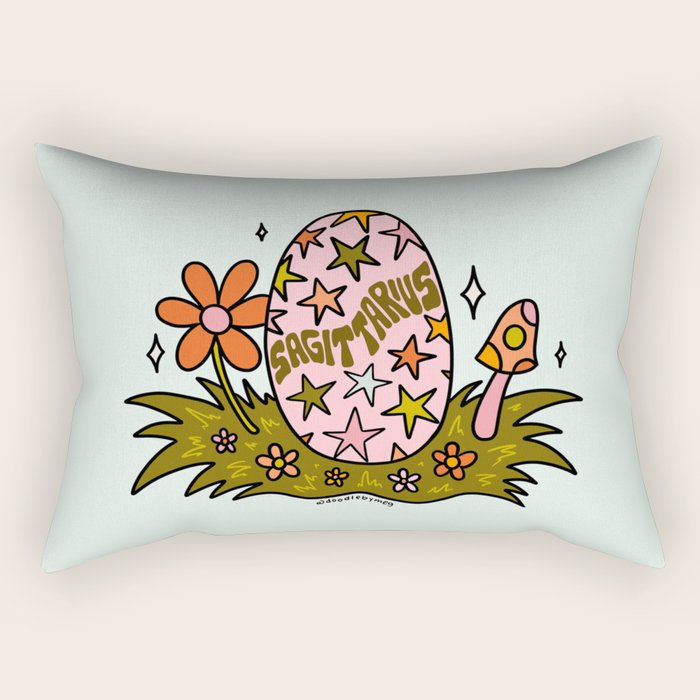Sagittarius Easter Egg Rectangular Pillow Gallery Image 2