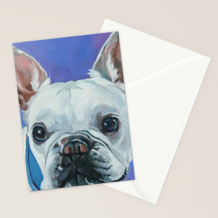 French Bulldog Oil Painting Portrait Stationery Card Gallery Image 2