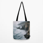 Waves Below Pines - Pacific Northwest Coast Wall Art Tote Bag Gallery Image 2