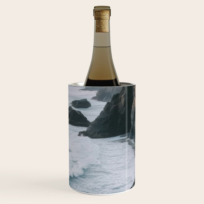 Waves Below Pines - Pacific Northwest Coast Wall Art Wine Chiller Gallery Image 1