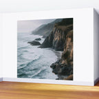 Waves Below Pines - Pacific Northwest Coast Wall Art Wall Mural Gallery Image 2
