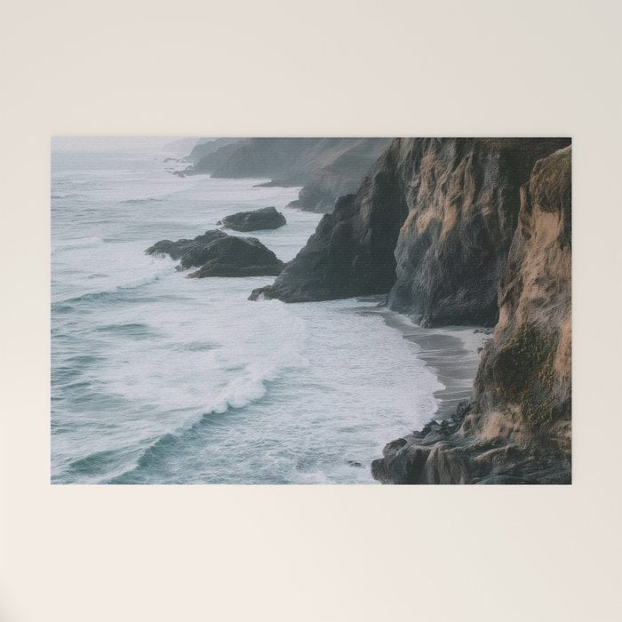 Waves Below Pines - Pacific Northwest Coast Wall Art Welcome Mat Gallery Image 1