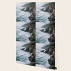 Waves Below Pines - Pacific Northwest Coast Wall Art Wallpaper Gallery Image 2