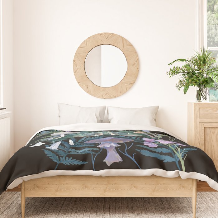 Sphinx Moth Moon Garden Duvet Cover Gallery Image 3