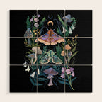Sphinx Moth Moon Garden Wood Wall Art Gallery Image 1