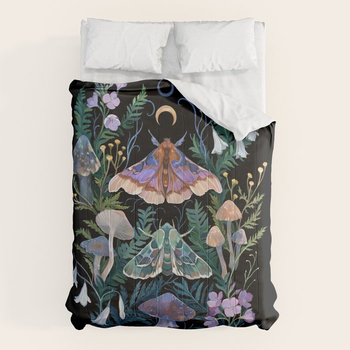 Sphinx Moth Moon Garden Comforter Gallery Image 6