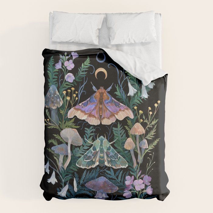 Sphinx Moth Moon Garden Duvet Cover Gallery Image 6