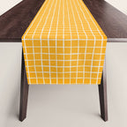 Criss Cross Stripes - Saffron Yellow Table Runner Gallery Image 1