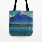 Tsuchiya Koitsu Vintage Japanese Woodblock Print Mount Fuji Tote Bag Gallery Image 1