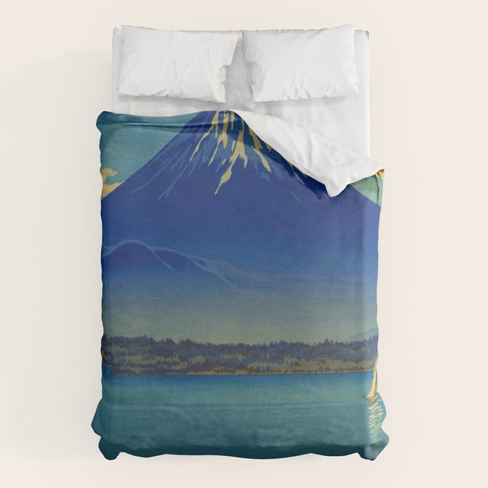 Tsuchiya Koitsu Vintage Japanese Woodblock Print Mount Fuji Duvet Cover Gallery Image 1