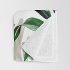 Tigers in Greece | Santorini Travel Architecture, Wildlife Animal Painting | Watercolor Illustration Throw Blanket Gallery Image 3