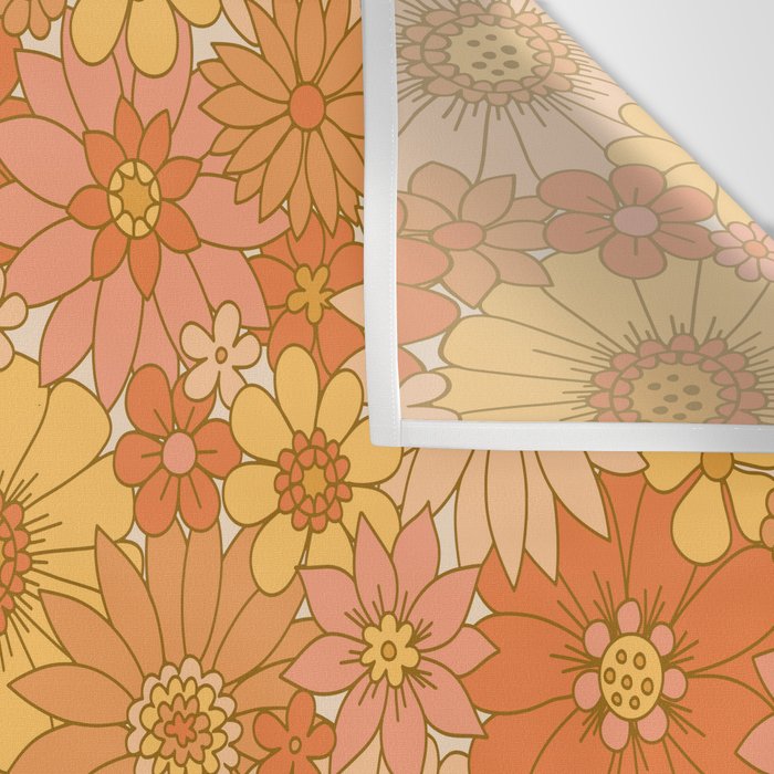 70s Retro Daisy Floral Wall Tapestry Gallery Image 3