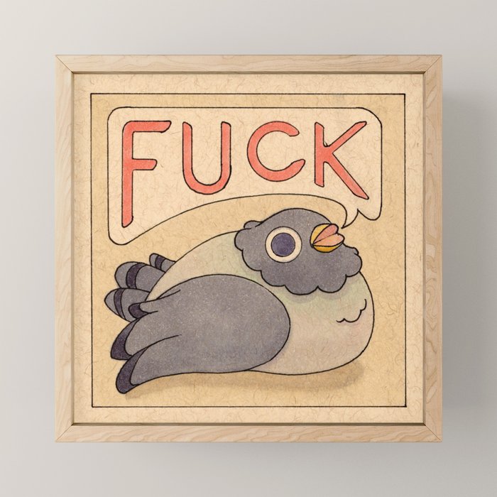 'Fuck' Pigeon 03 Mini Art Print