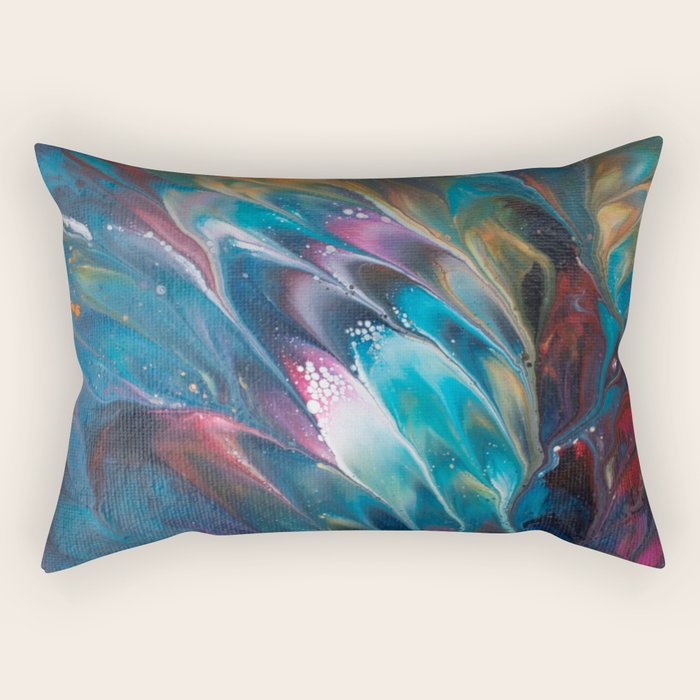 Multi Feather Splash Rectangular Pillow Gallery Image 2