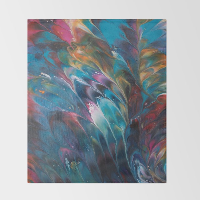 Multi Feather Splash Throw Blanket Gallery Image 2