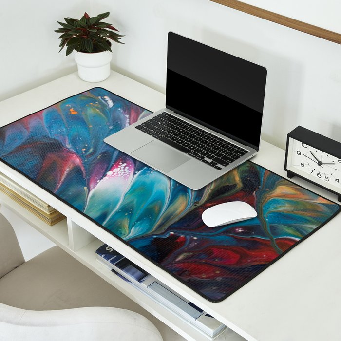 Multi Feather Splash Desk Mat Gallery Image 2