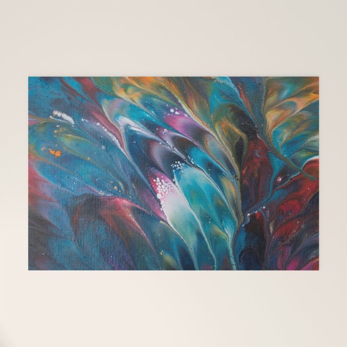 Multi Feather Splash Welcome Mat Gallery Image 1